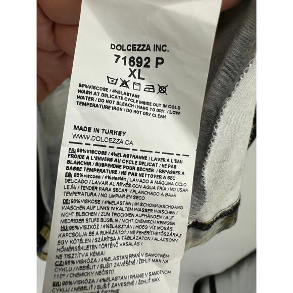 Simply Art by Dolcezza Cardigan Women XL Open Front Unique Artsy Lightweight - Picture 8 of 8